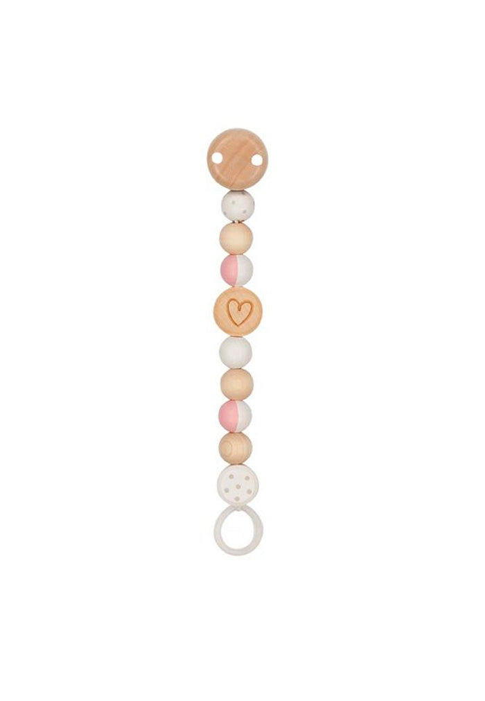 Schnullerkette rosa-weiß von Goki