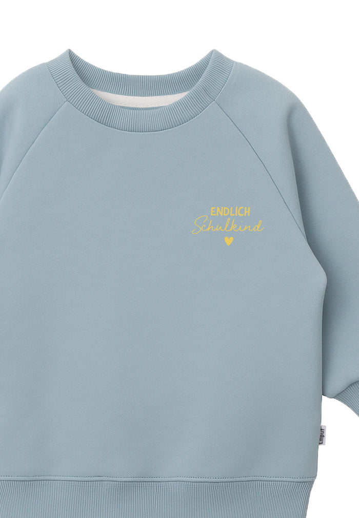 Kinder Sweatshirt "Endlich Schulkind" Hellblau