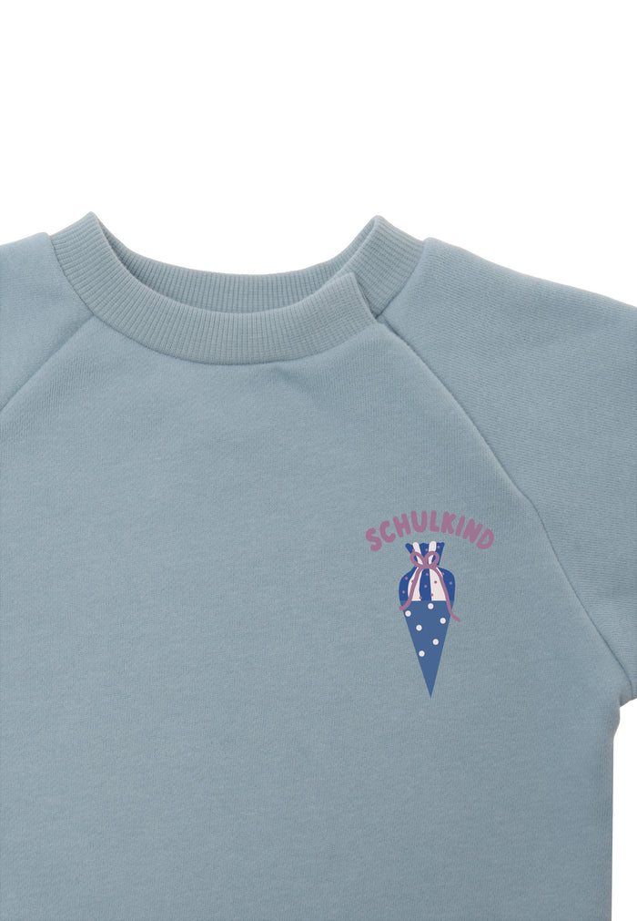 Kinder Sweatshirt "Schulkind Schultüte" Hellblau