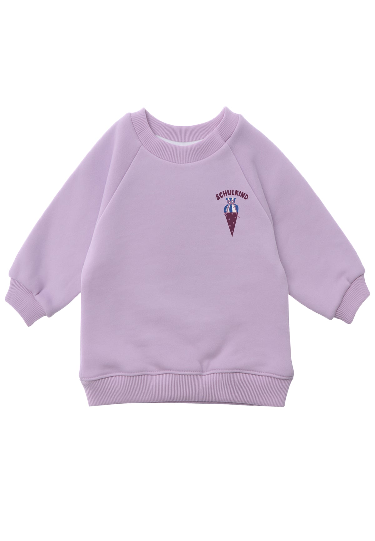 Kinder Sweatshirt "Schulkind Schultüte" Flieder