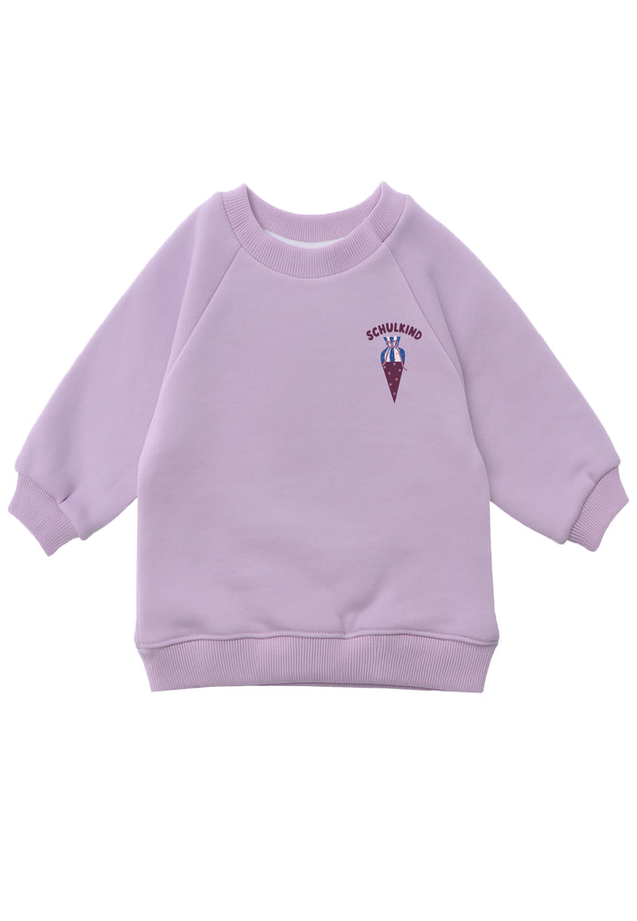 Kinder Sweatshirt "Schulkind Schultüte" Flieder