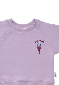 Kinder Sweatshirt "Schulkind Schultüte" Flieder