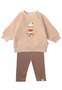 2-teiliges Set mit Pumpkin-Spice-Sweatshirt und Leggings