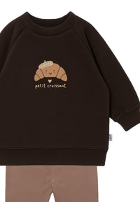 2-teiliges Set mit Petit Croissant Sweatshirt und Leggings