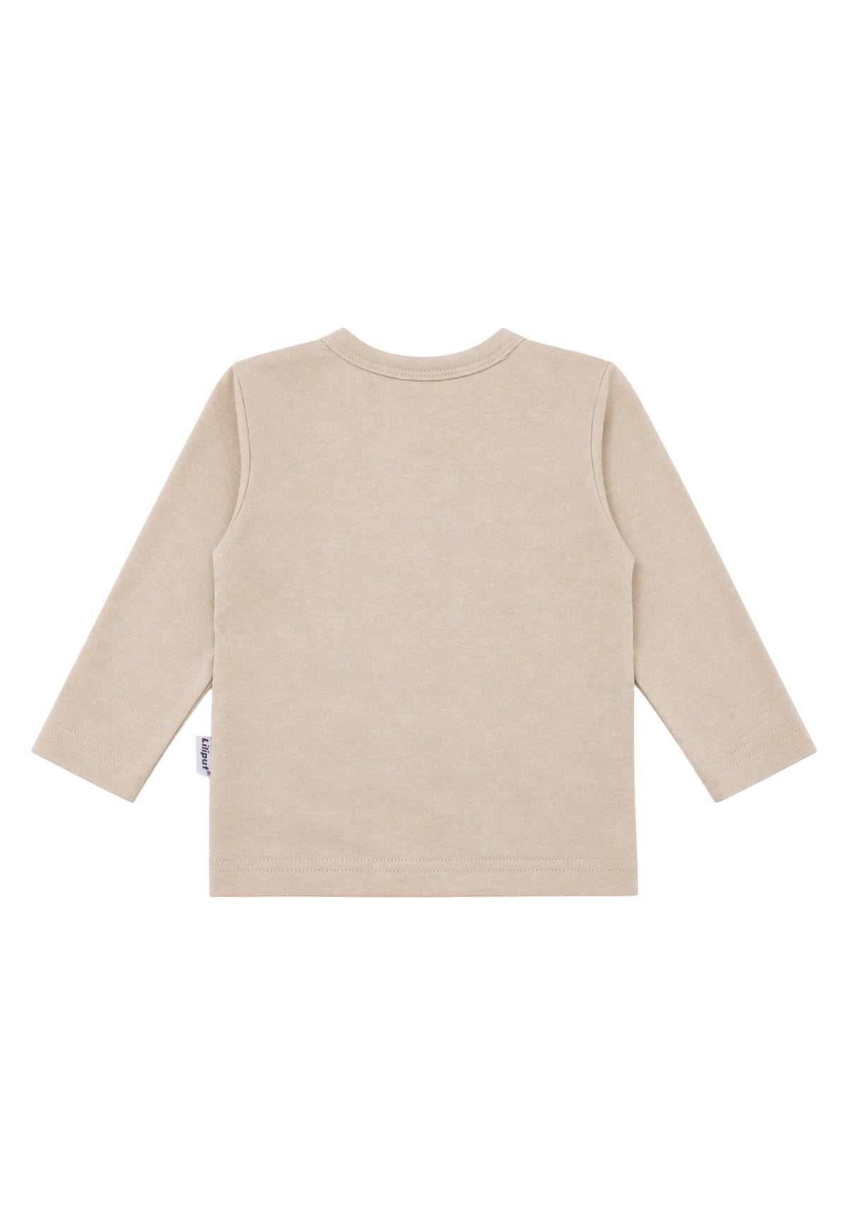2-teiliges Set mit Leo-Latzrock und Langarmshirt in Beige