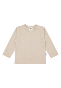 2-teiliges Set mit Leo-Latzrock und Langarmshirt in Beige