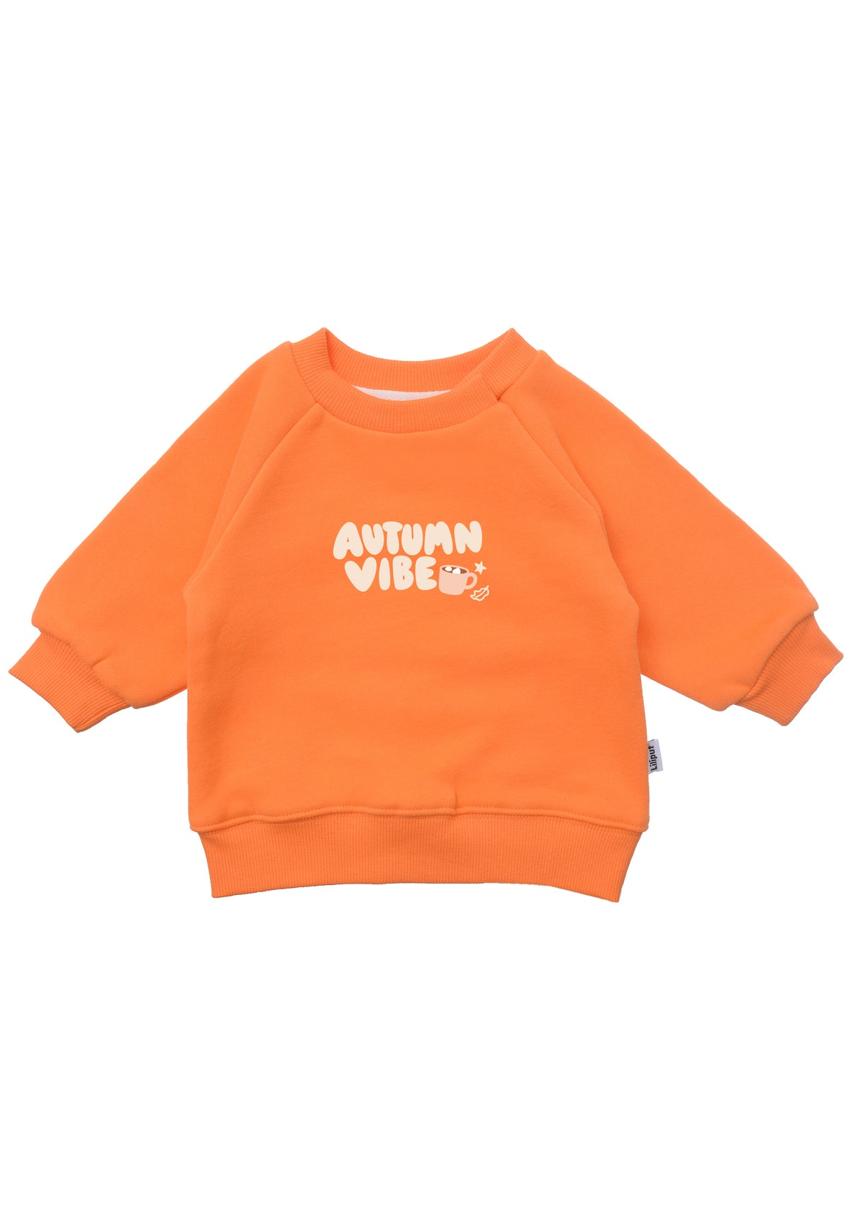 Oranges Sweatshirt mit „Autumn Vibe“-Print