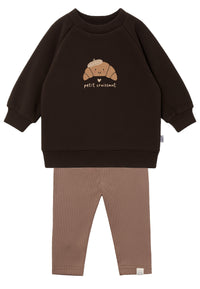 2-teiliges Set mit Petit Croissant Sweatshirt und Leggings