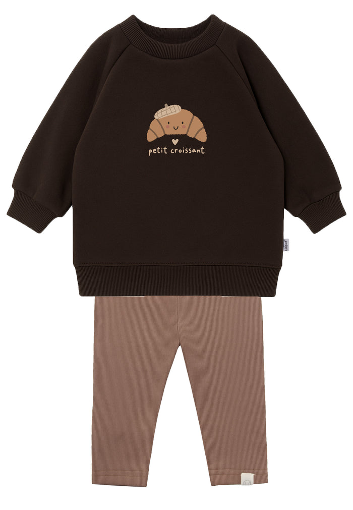 2-teiliges Set mit Petit Croissant Sweatshirt und Leggings