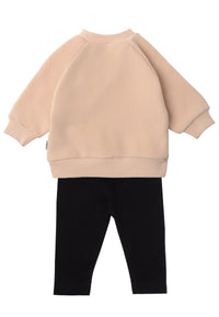 2tlg. Set mit Sweatshirt und Leggings "My favorite Mornings"