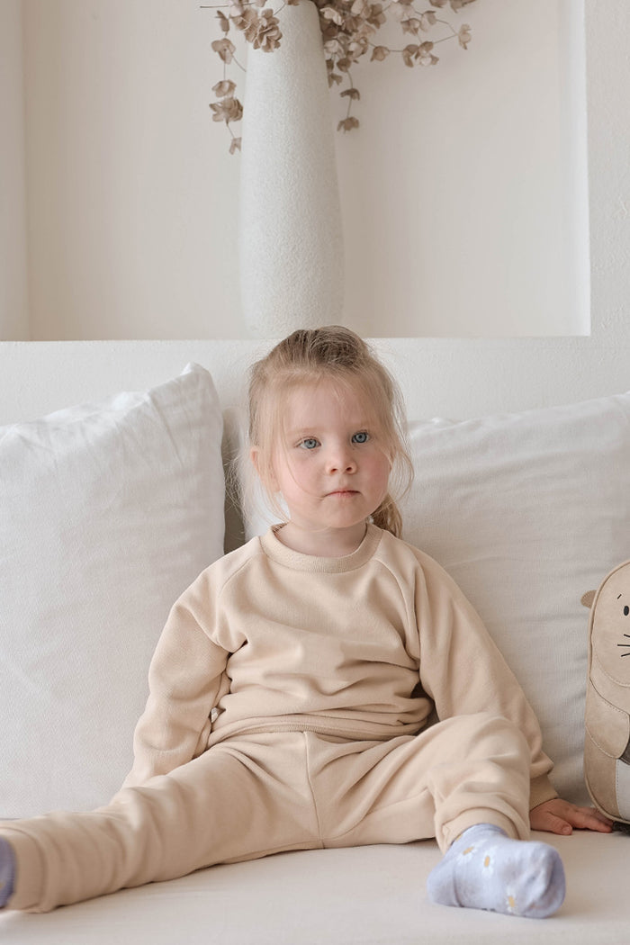 Sweatshirt in beige-sand