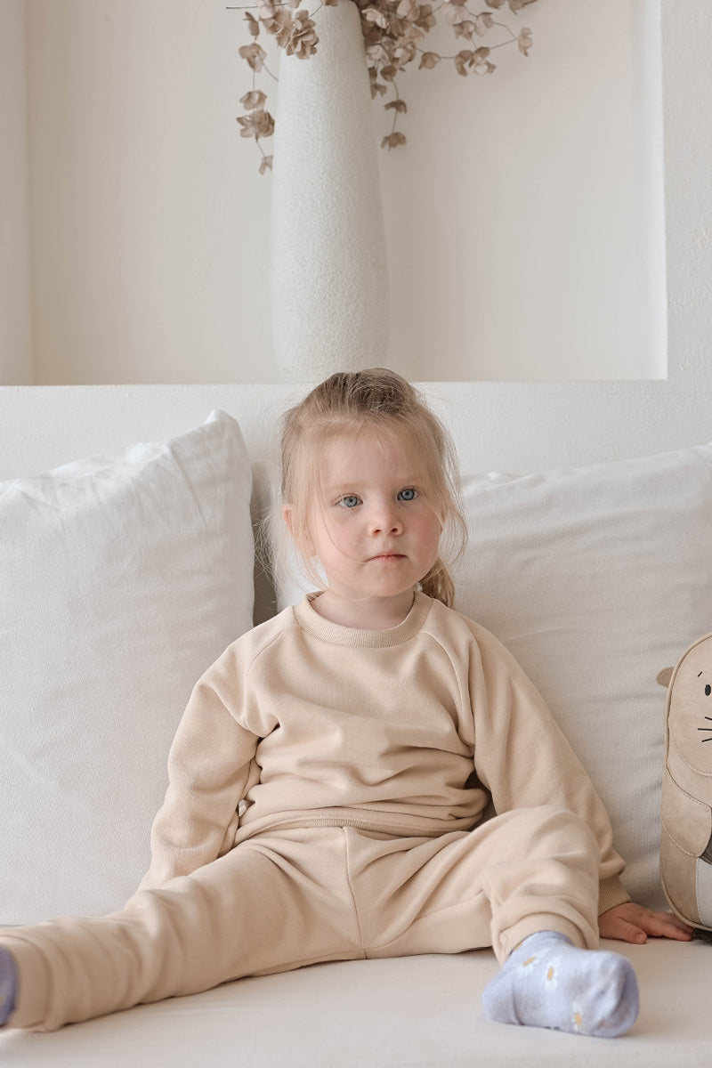 Sweatshirt in beige-sand