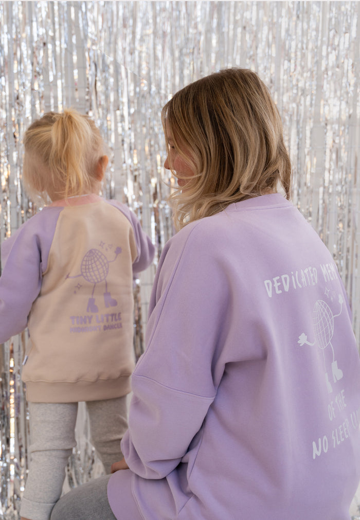 Erwachsenen Sweatshirt No Sleep Club flieder