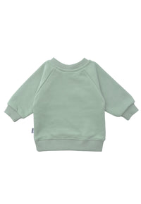Rückenansicht des weichen Sweatshirts.