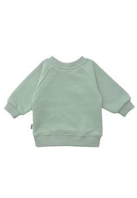 Rückenansicht des weichen Sweatshirts.
