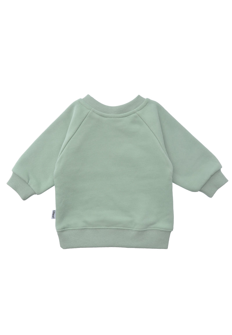 Rückenansicht des weichen Sweatshirts.