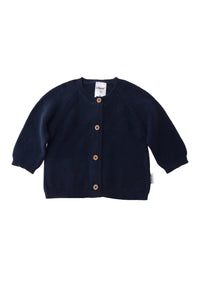 Feinstrickjacke in marine 