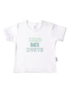 Baby T-Shirt mit Print "Kind der Küste" in hellgrün mint