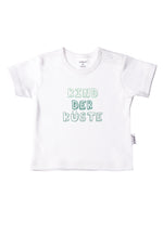 Baby T-Shirt mit Print "Kind der Küste" in hellgrün mint