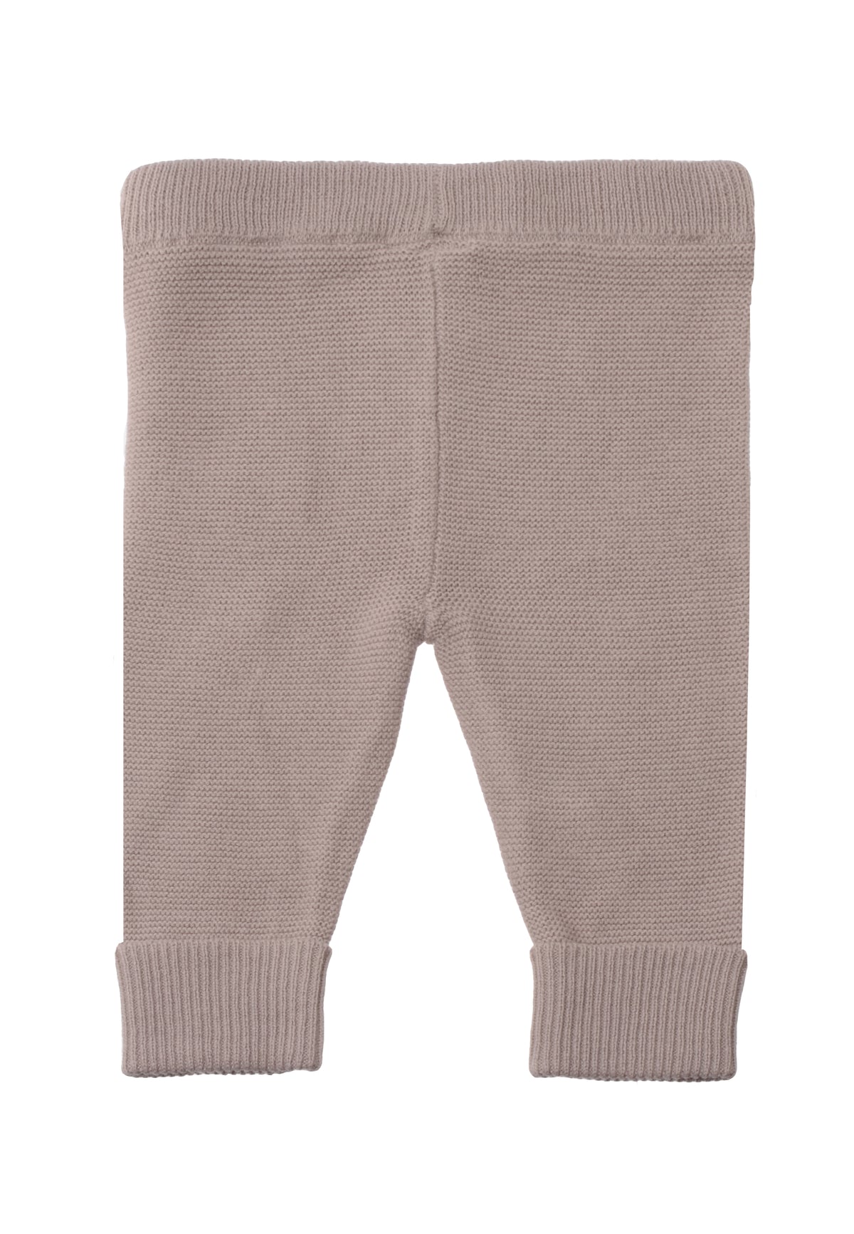 Rückseite feine Strickhose für Babies in braun