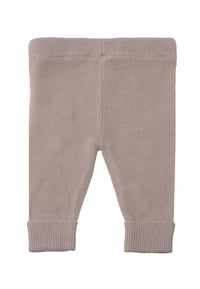 Rückseite feine Strickhose für Babies in braun