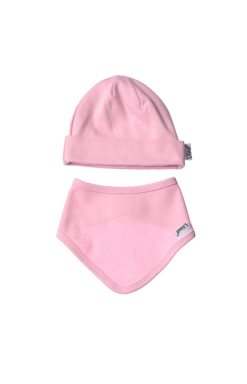 Mütze und Halstuch rosa Bio-Baumwolle