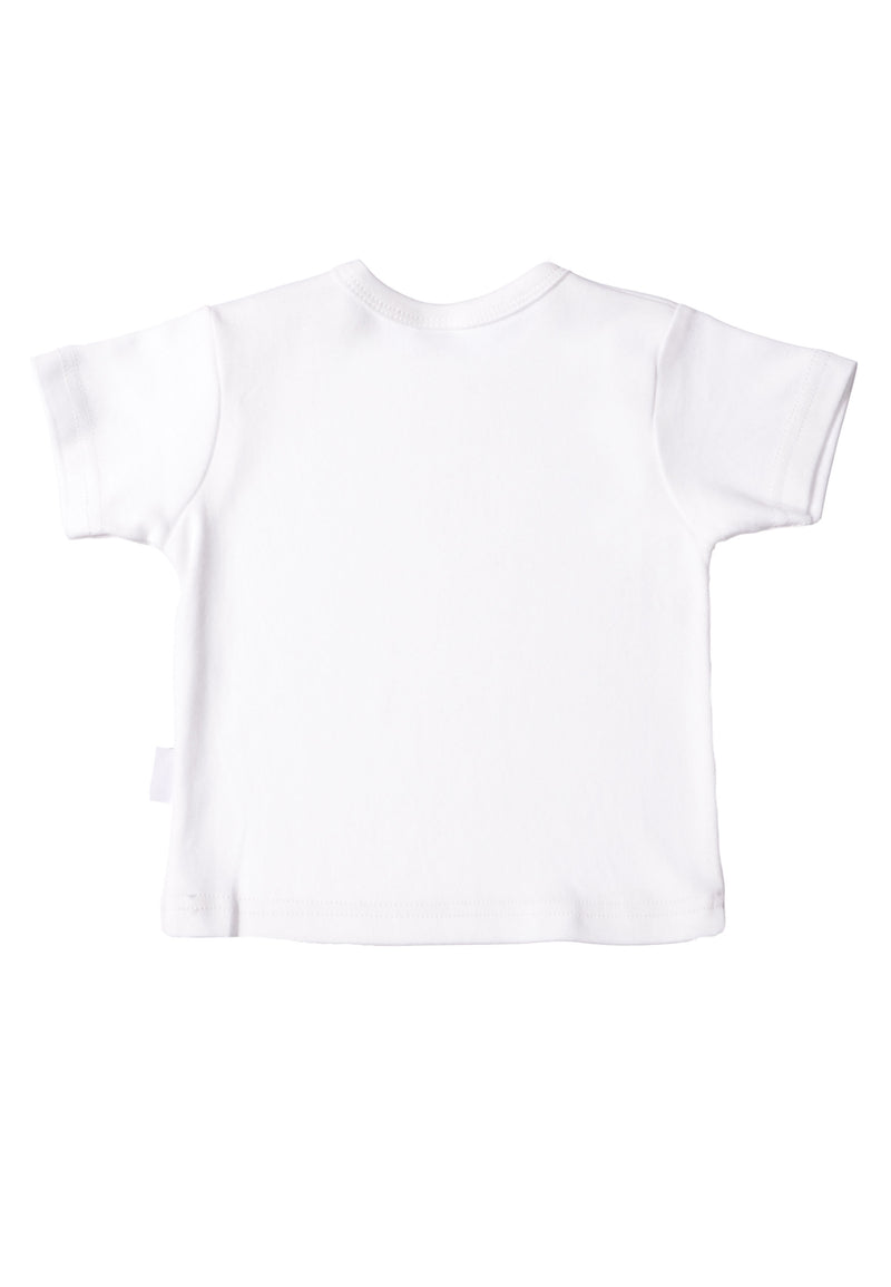 Rückseite weißes Bio Baumwoll T-Shirt