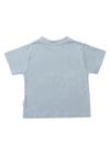 Rückseite T-Shirt in hellblau aus Bio Baumwolle