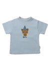 T-Shirt in hellblau mit "Leoparden Print"