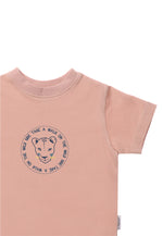 T-Shirt in rose mit Print "take a walk on the wild side"