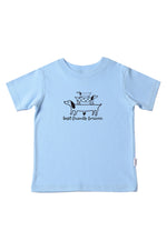 Hellblaues T-Shirt aus Bio Baumwolle mit Hunde Print und Wording "best friends forever"