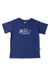 Dunkelblaues T-Shirt aus Bio Baumwolle mit Print "Dogs Dogs Dogs"