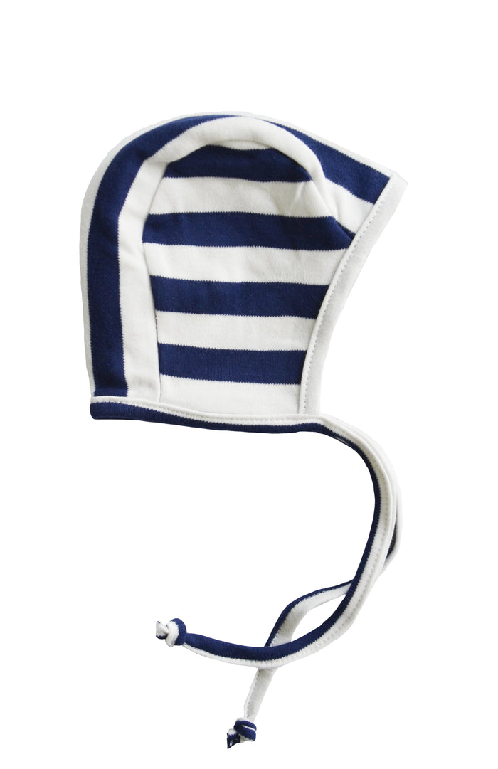 Bindemütze navy Streifen