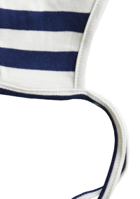 Bindemützchen navy Streifen