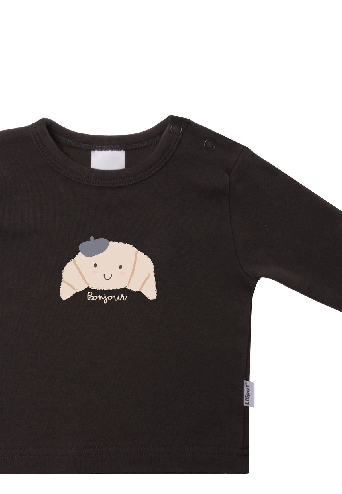 Detailaufnahme des Prints "Bonjour Croissant".