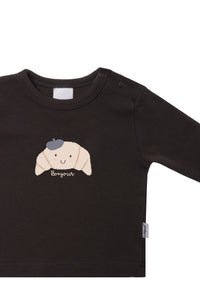 Detailaufnahme des Prints "Bonjour Croissant".