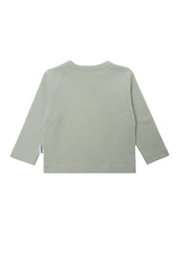 Rückseite des Langarmshirts in schilf.