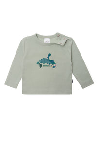 Langarmshirt mit niedlichem Dino Print und Wordin "Dino World".