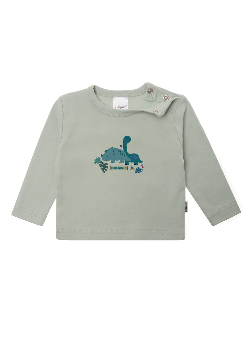 Langarmshirt mit niedlichem Dino Print und Wordin "Dino World".