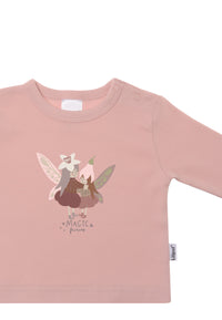 Detailansicht des Langarmshirts mit dem wunderschönen Feen Print.