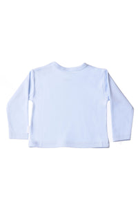 Langarmshirt hellblau Rückansicht