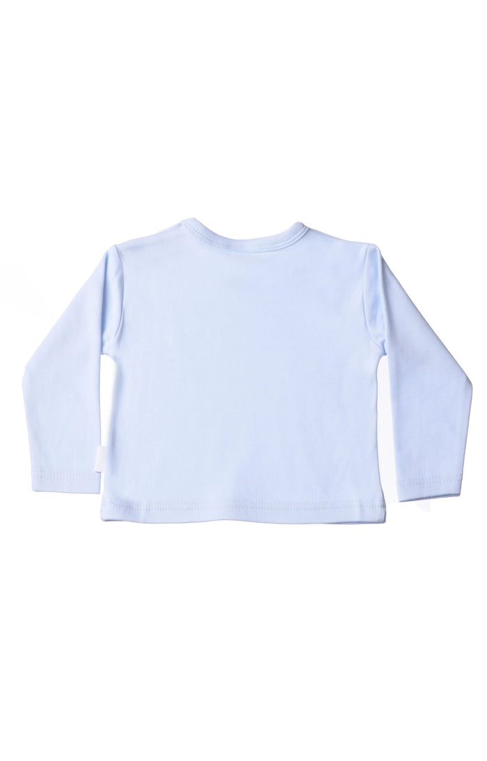 Langarmshirt hellblau Rückansicht