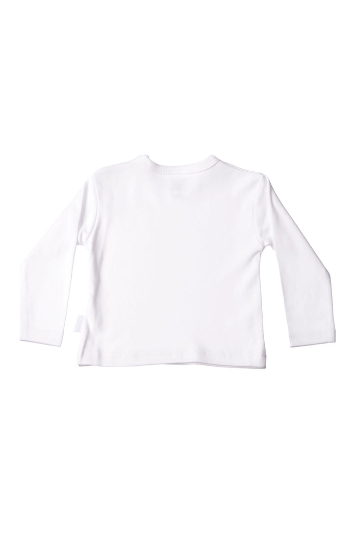 Langarmshirt weiß Rückansicht