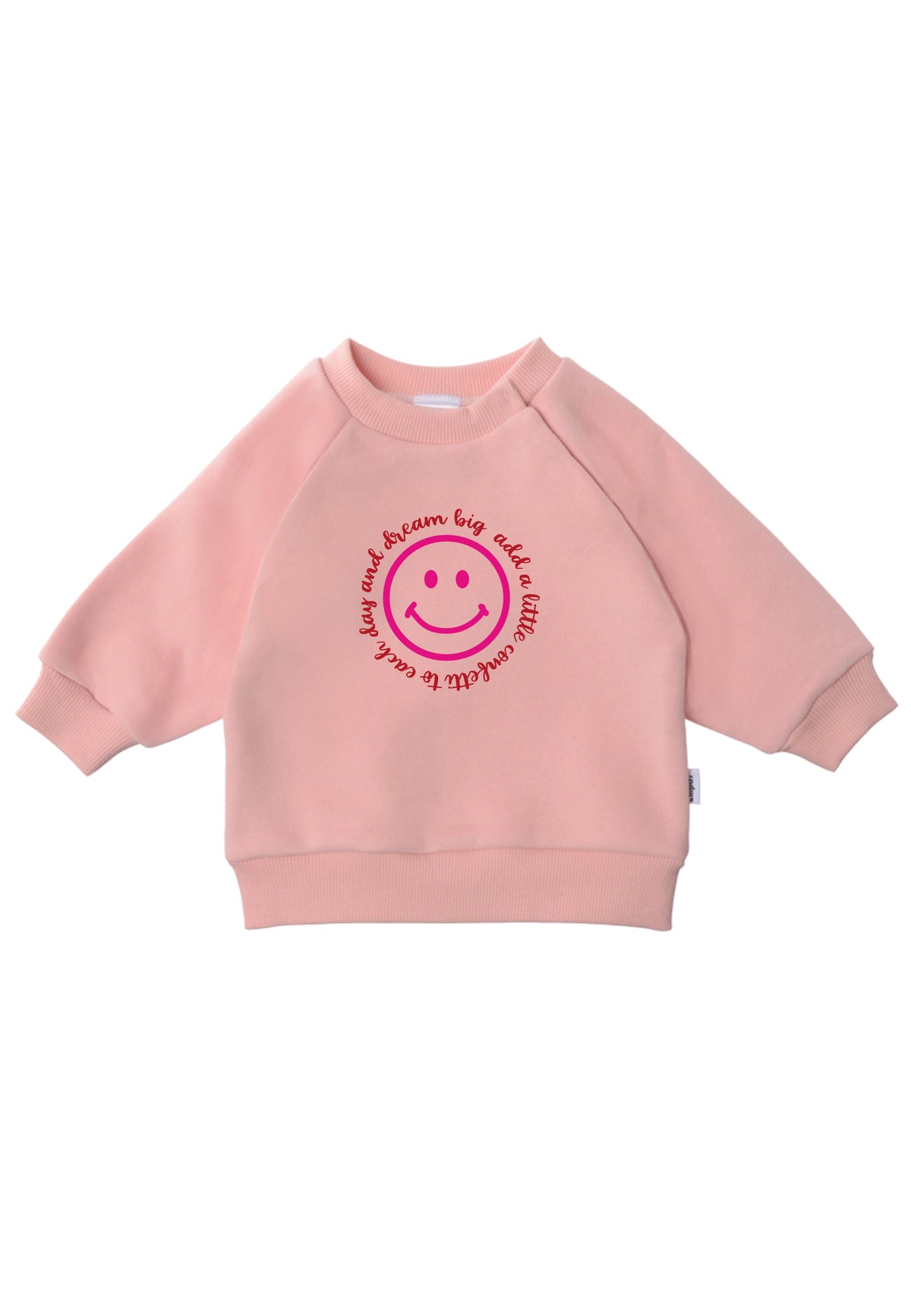 Rosa Sweatshirt mit Smiley Print in pink.