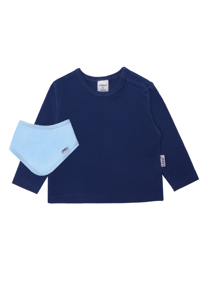 Set aus Langarmshirt und Halstuch aus Bio-Baumwolle