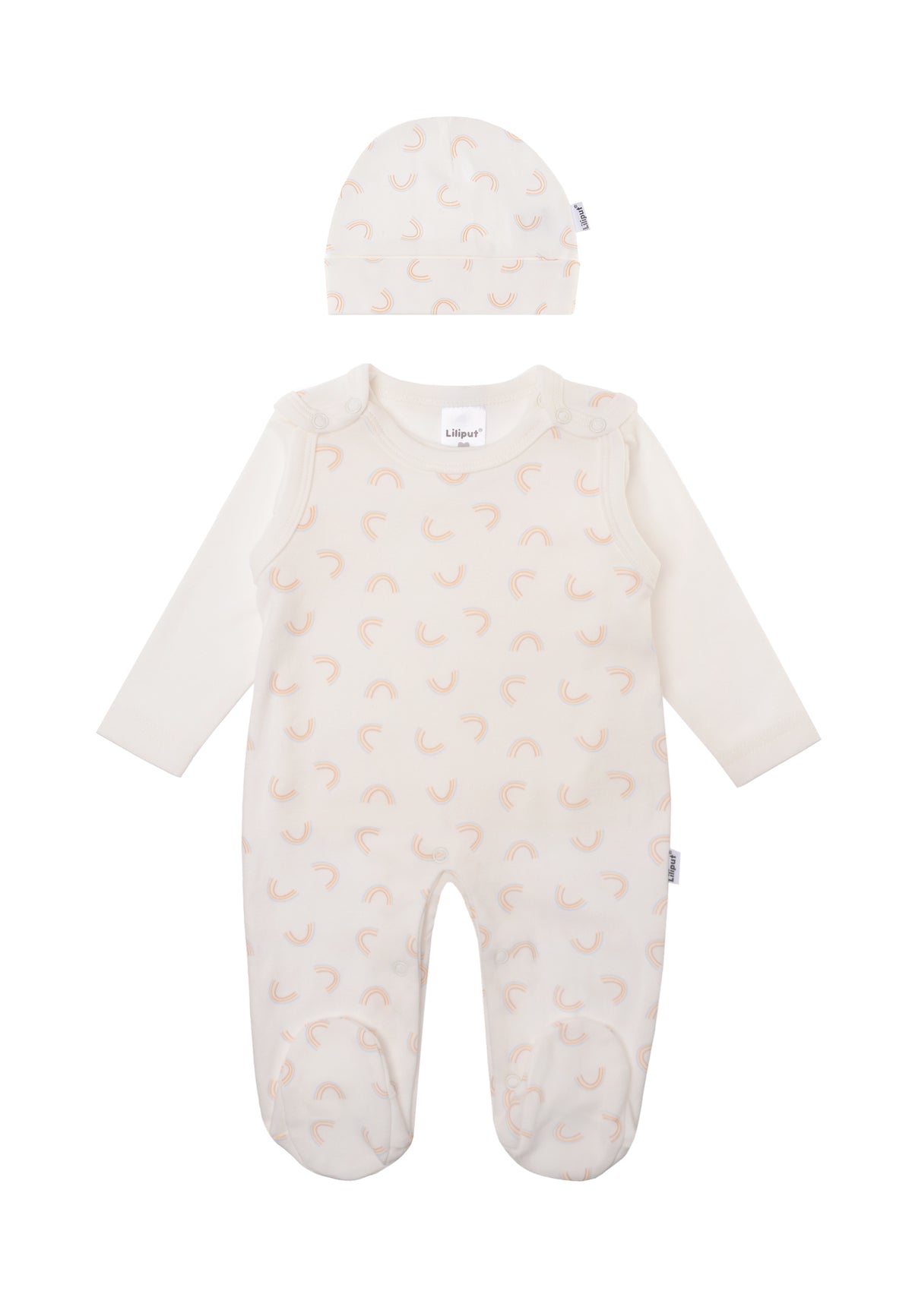 3 teiliges Babyset mit Regenbogenprint