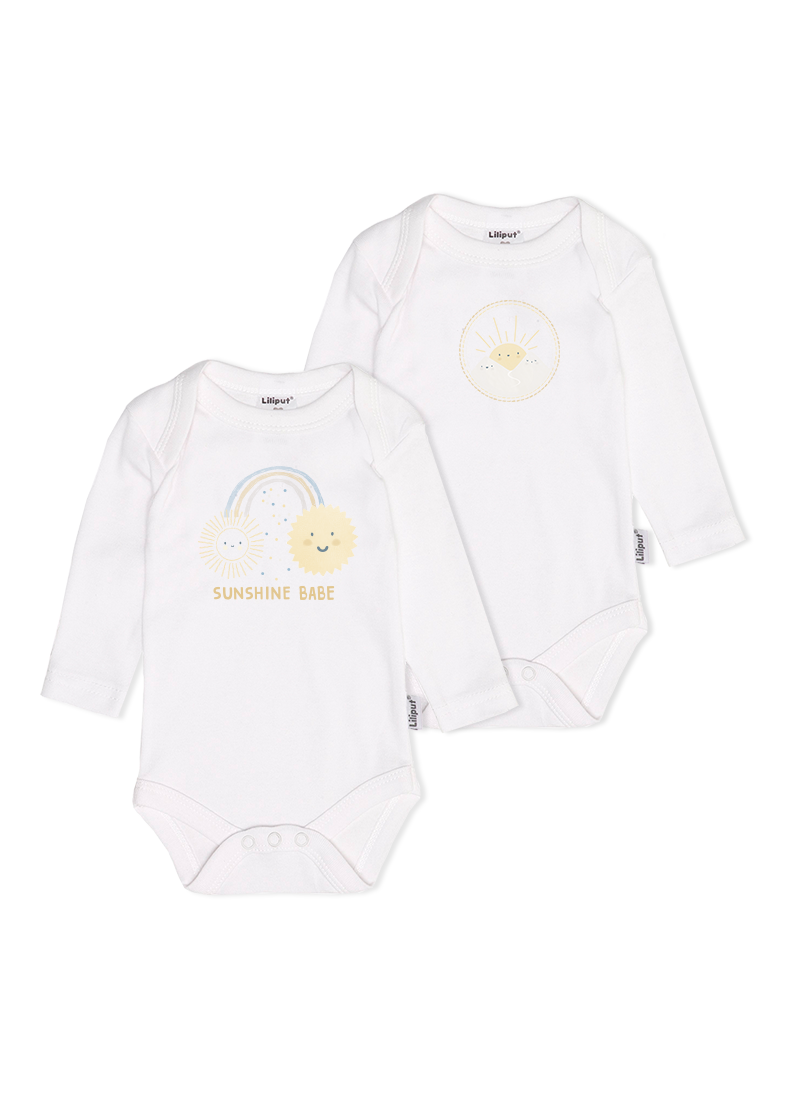 2er-Pack Langarm-Amineckbodys mit Sunshine