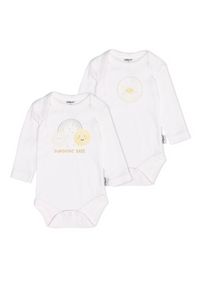2er-Pack Langarm-Amineckbodys mit Sunshine