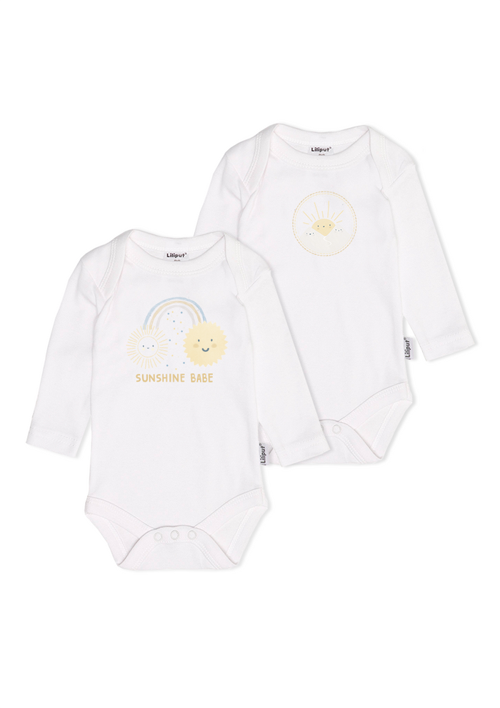 2er-Pack Langarm-Amineckbodys mit Sunshine