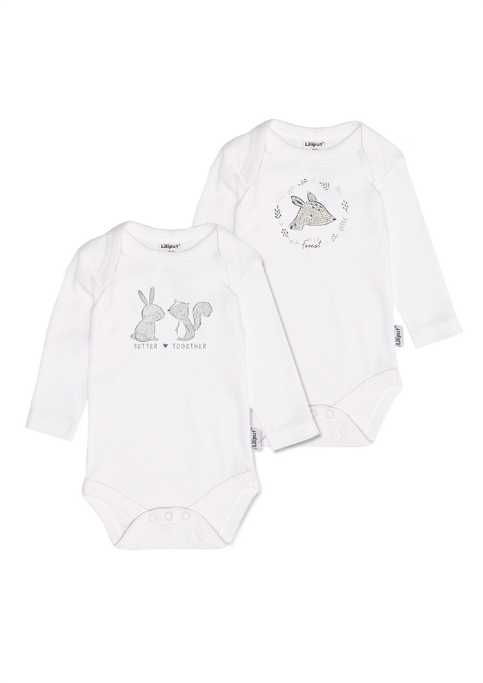 2er-Pack Langarm-Amineckbodys mit Wild Forest